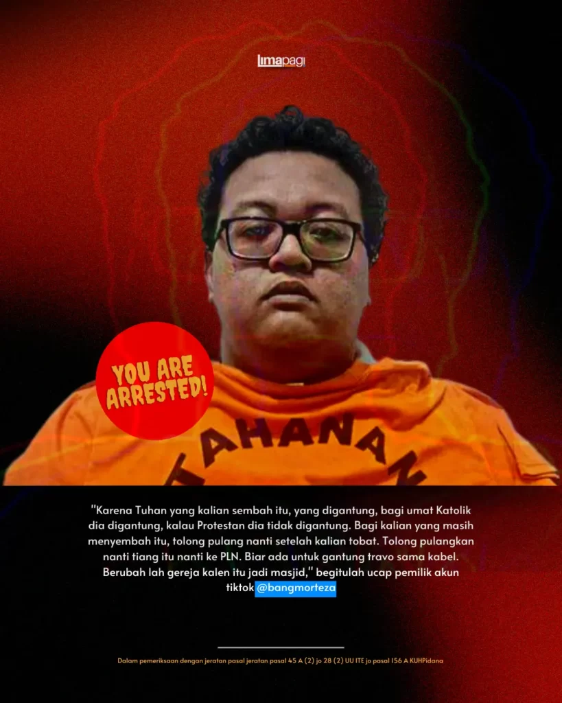 Fikri tiktoker ditangkap karena dugaan penistaan agama kristen